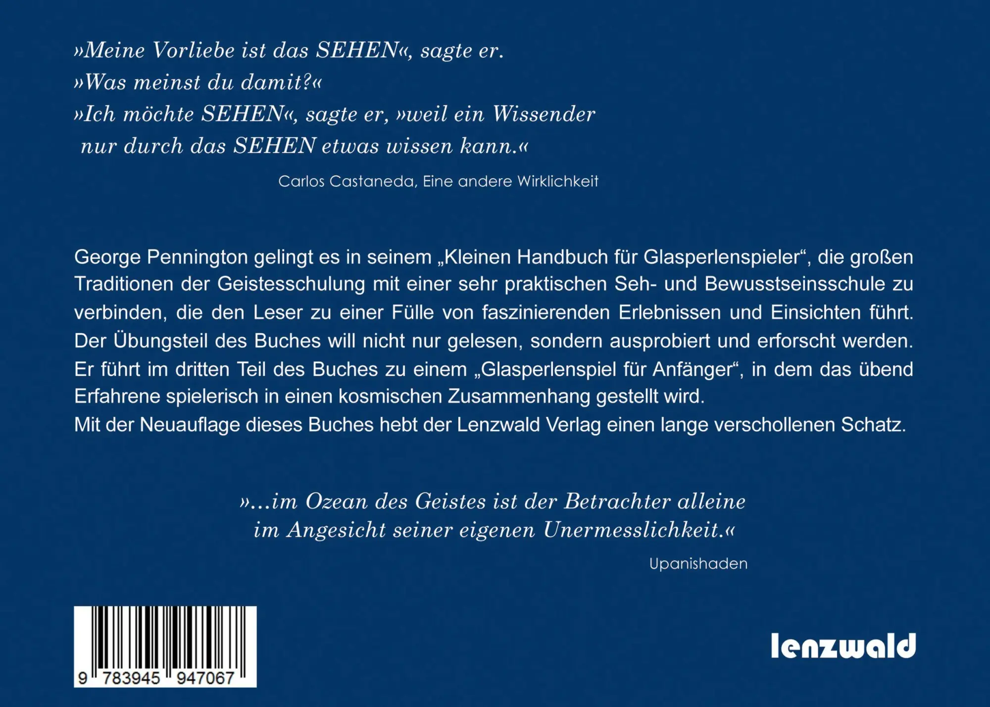 Rückseite: 9783945947067 | Kleines Handbuch für Glasperlenspieler | George Pennington | Buch