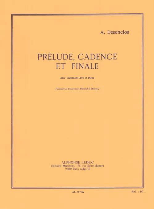 Cover: 9790046217067 | Prelude Cadence Et Finale | Alfred Desenclos | Buch | Alphonse Leduc