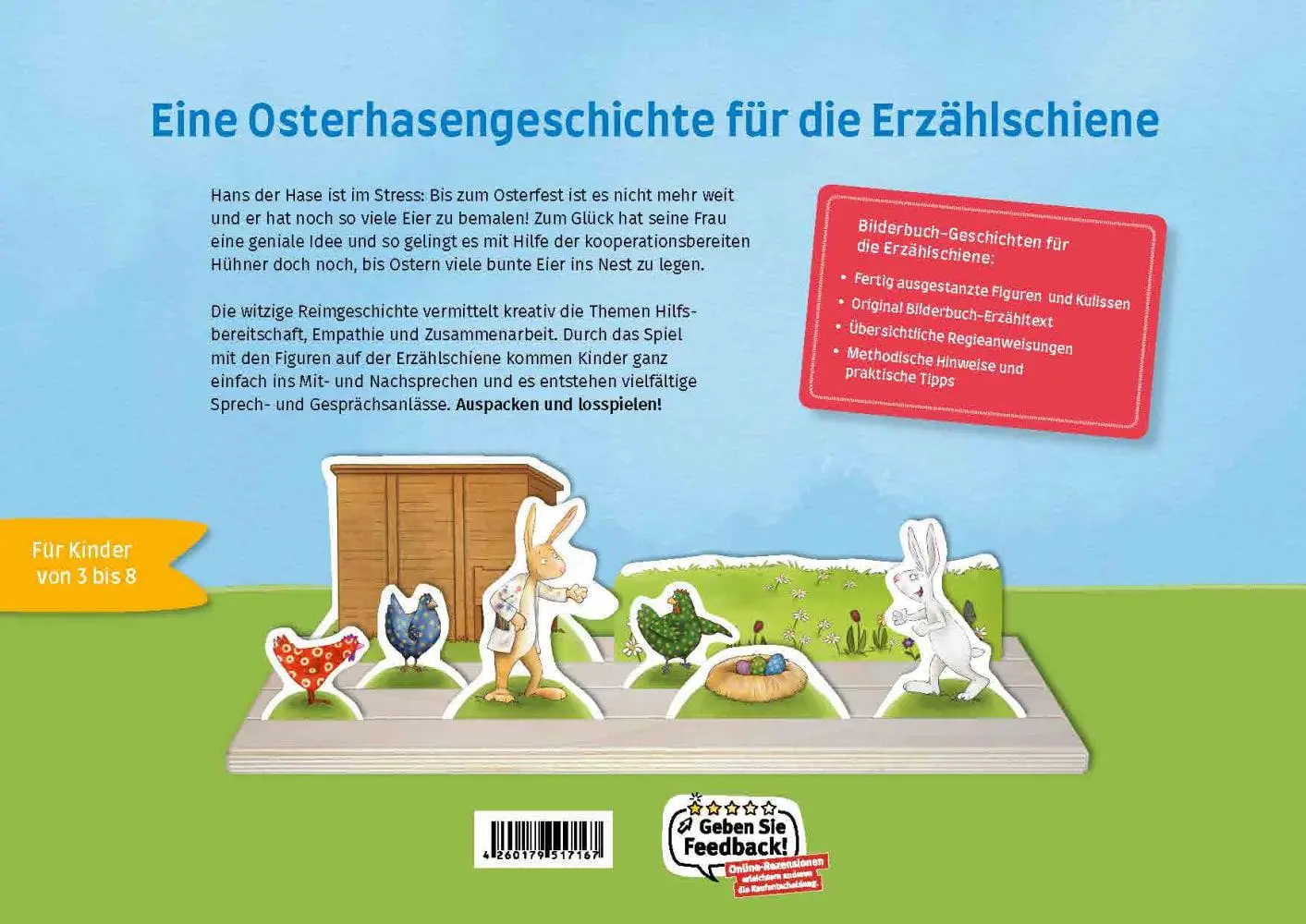 Bild: 4260179517167 | Henne, Has' und Osterspaß. Erzählschienen-Figurenset | Helga Fell