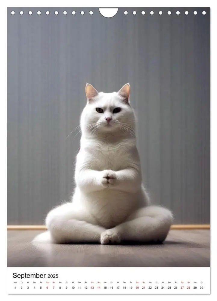 Bild: 9783435847167 | Miau Yoga (Wandkalender 2025 DIN A4 hoch), CALVENDO Monatskalender