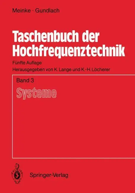 Cover: 9783540547167 | Taschenbuch der Hochfrequenztechnik | Band 3: Systeme | Taschenbuch