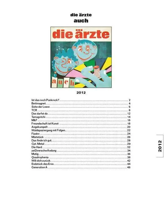 Bild: 9783865437167 | die ärzte 'auch' | Notenfreund | Bosworth Music | Loseblatt | 32 S.