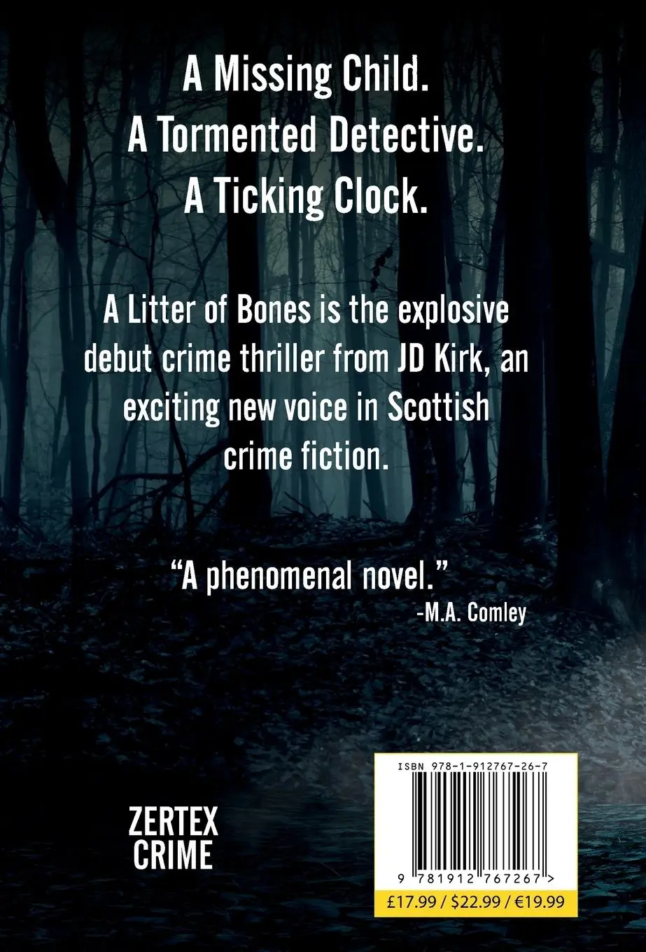 Rückseite: 9781912767267 | A Litter of Bones | Jd Kirk | Buch | Englisch | 2020 | Zertex Crime
