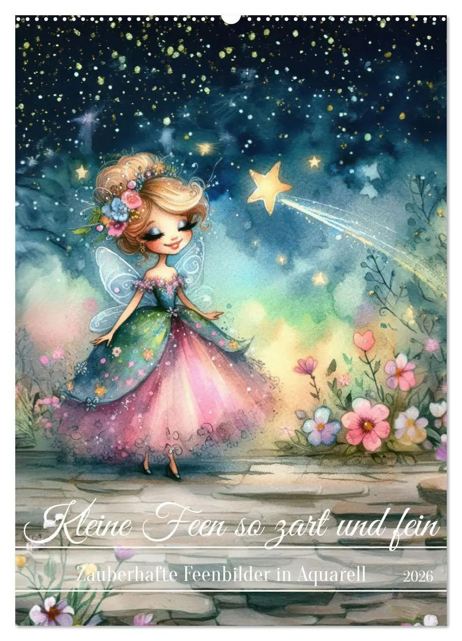 Cover: 9783516257267 | Kleine Feen so zart und fein (Wandkalender 2026 DIN A2 hoch),...