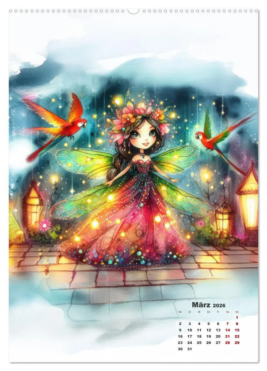 Bild: 9783516257267 | Kleine Feen so zart und fein (Wandkalender 2026 DIN A2 hoch),...