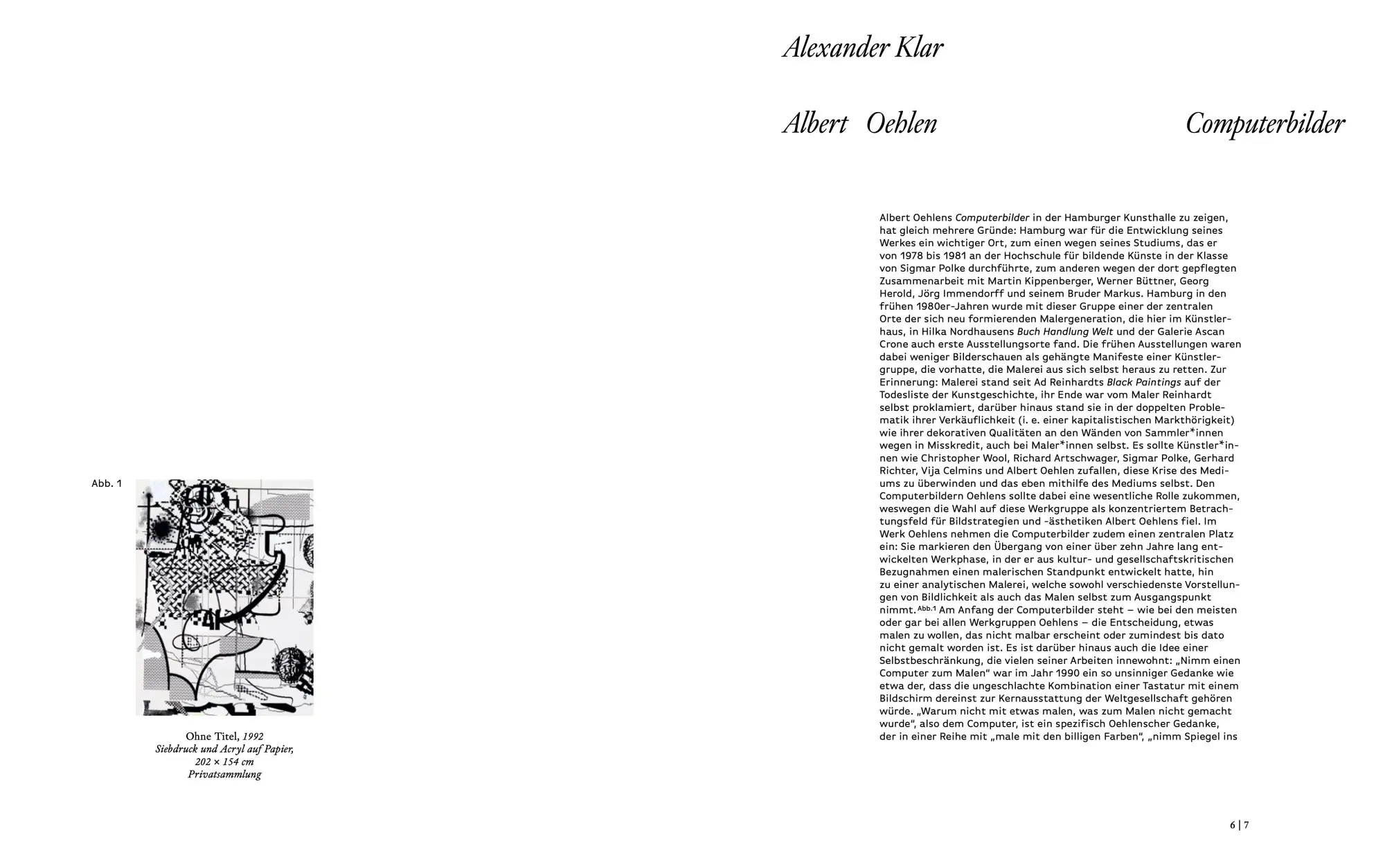 Bild: 9783954767267 | Computerbilder | Albert Oehlen | Albert Oehlen | Buch | 160 S. | 2025