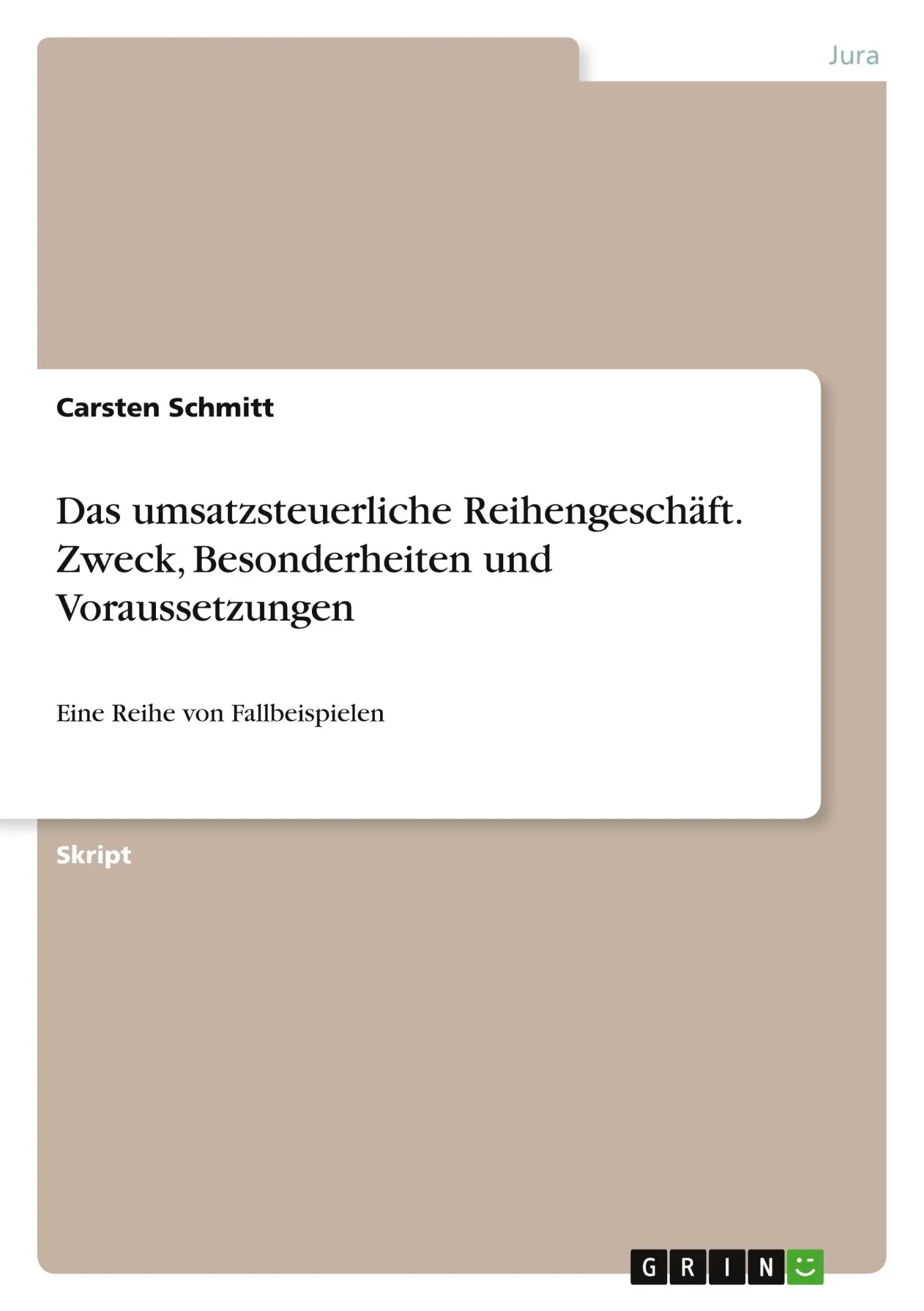 Cover: 9783346037367 | Das umsatzsteuerliche Reihengeschäft. Zweck, Besonderheiten und...