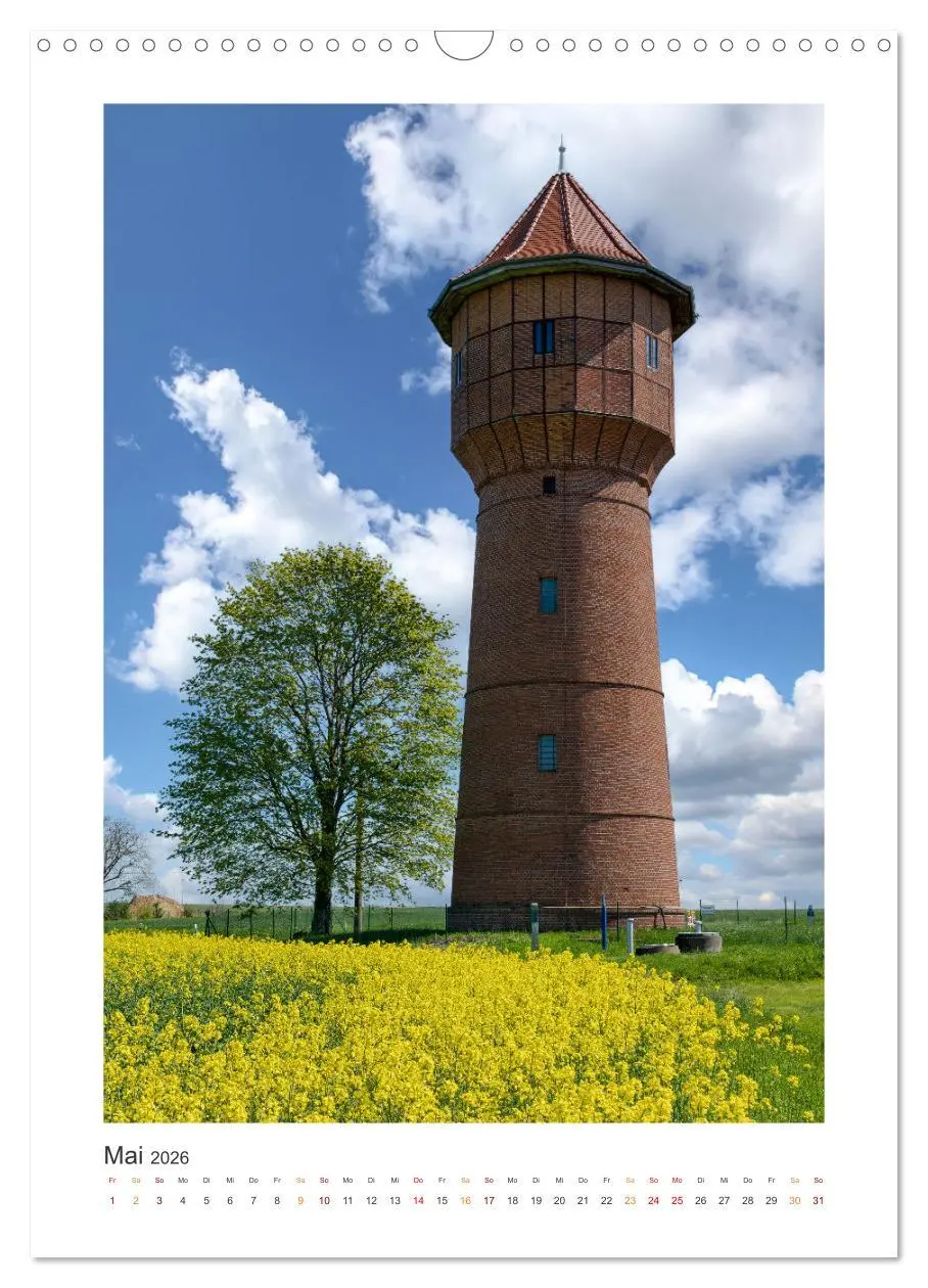 Bild: 9783516317367 | Alte Wassertürme (Wandkalender 2026 DIN A3 hoch), CALVENDO...