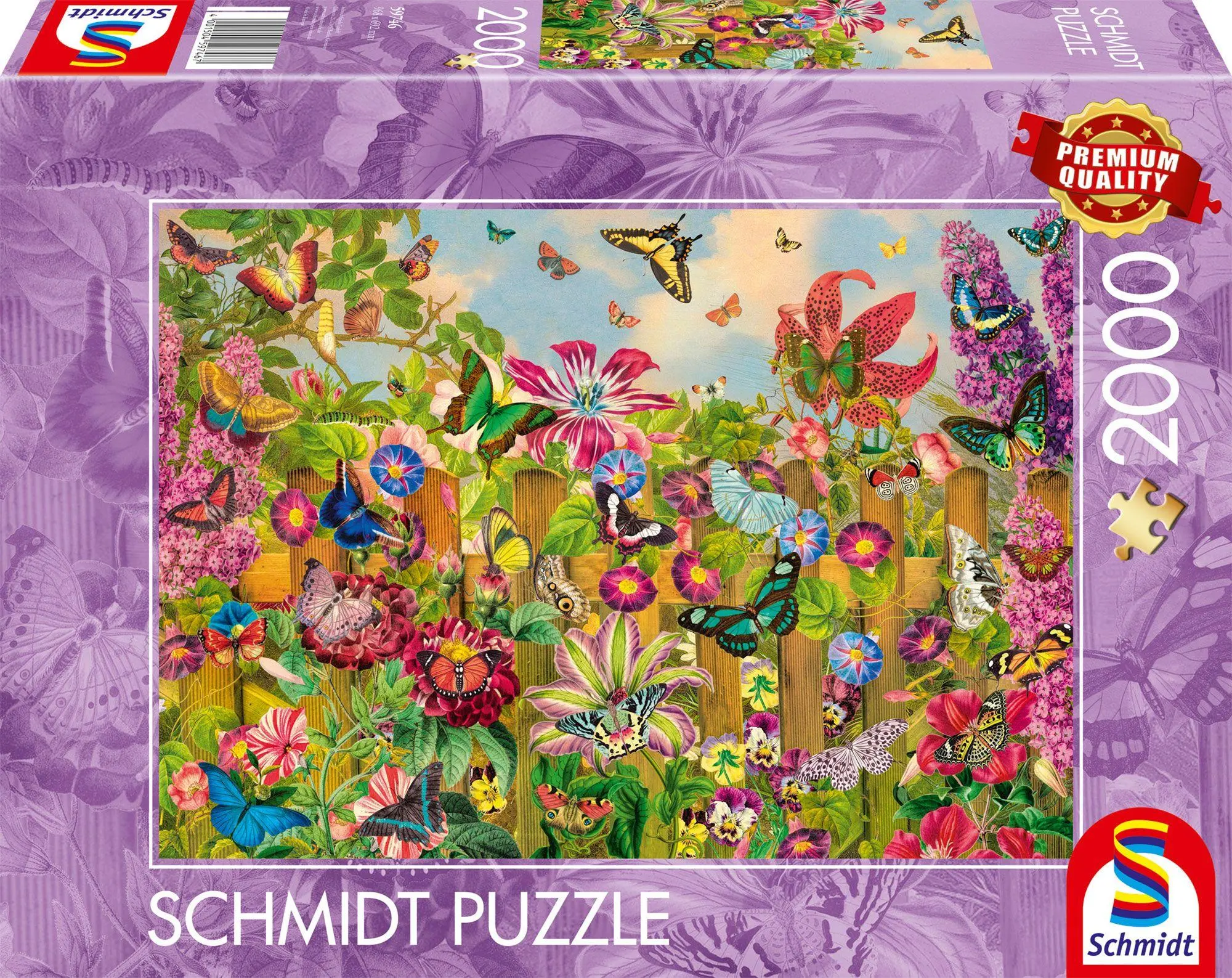Cover: 4001504597467 | Wunderschöner Schmetterlingsgarten | Puzzle Standard 2000 Teile | 2025
