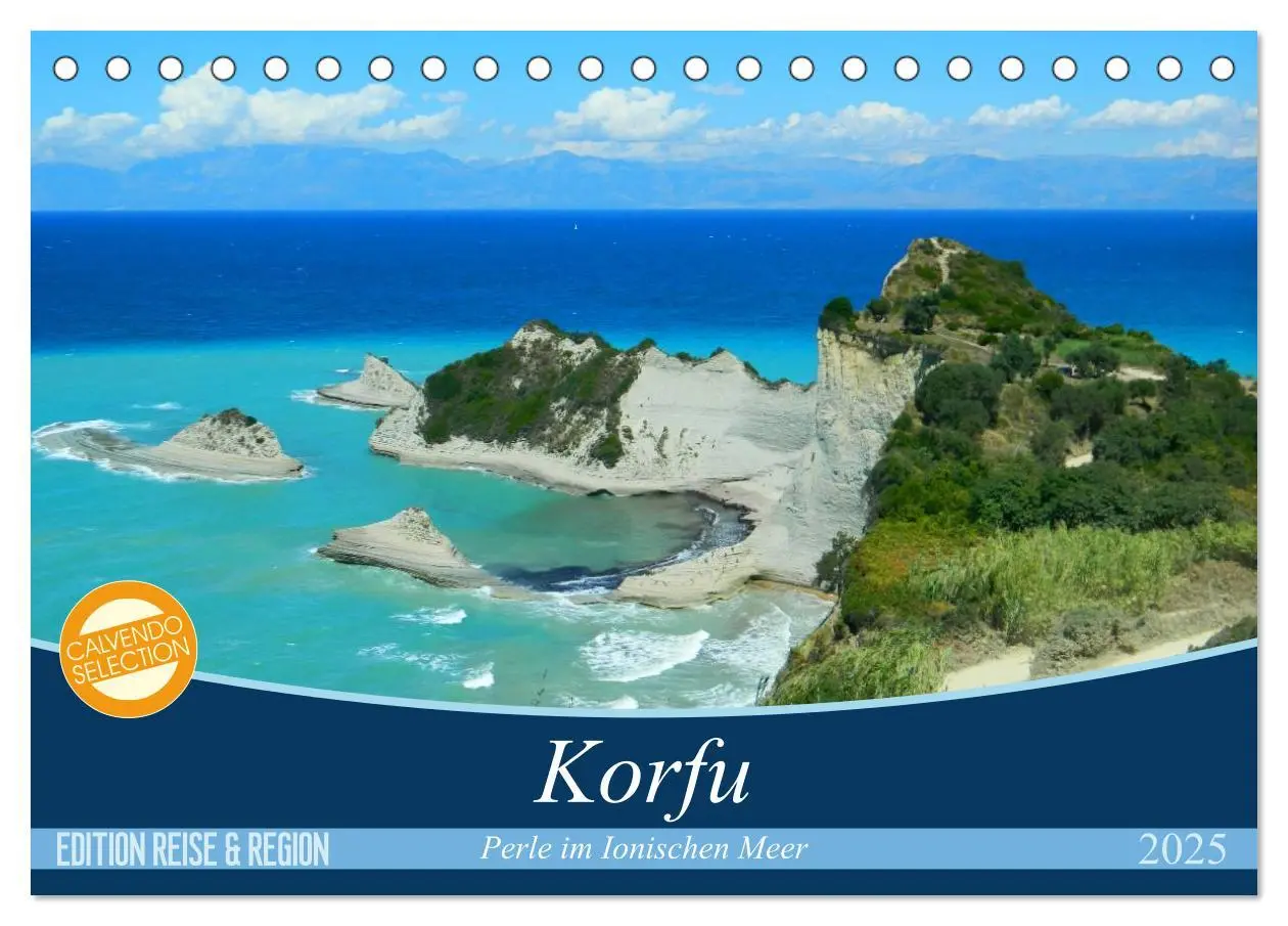 Cover: 9783435507467 | Korfu, Perle im Ionischen Meer (Tischkalender 2025 DIN A5 quer),...