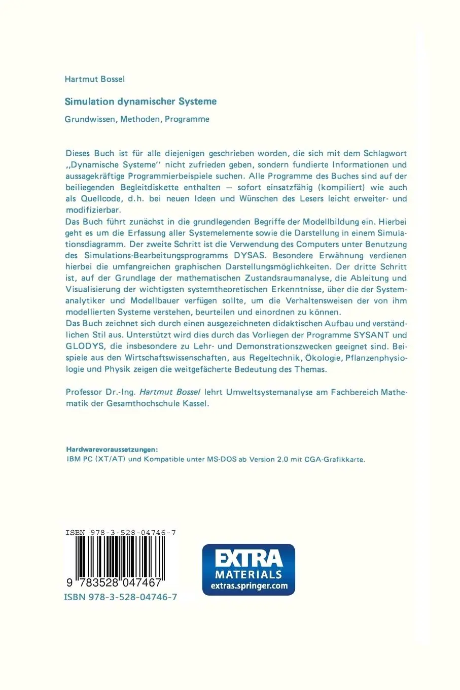 Rückseite: 9783528047467 | Simulation dynamischer Systeme | Grundwissen, Methoden, Programme | iv