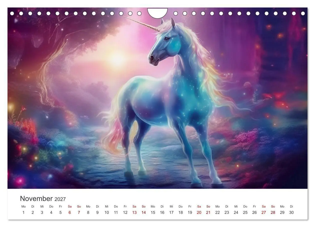 Bild: 9783569187467 | Magische Momente im Land der Einhörner (Wandkalender 2027 DIN A4...