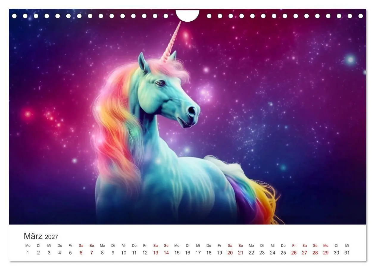 Bild: 9783569187467 | Magische Momente im Land der Einhörner (Wandkalender 2027 DIN A4...