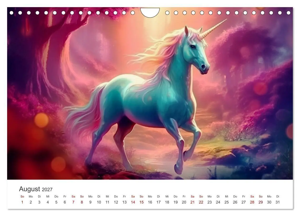 Bild: 9783569187467 | Magische Momente im Land der Einhörner (Wandkalender 2027 DIN A4...