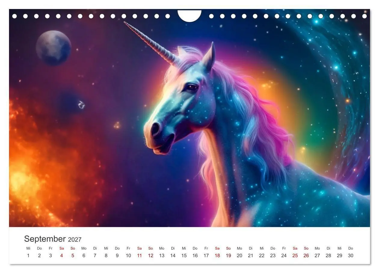 Bild: 9783569187467 | Magische Momente im Land der Einhörner (Wandkalender 2027 DIN A4...