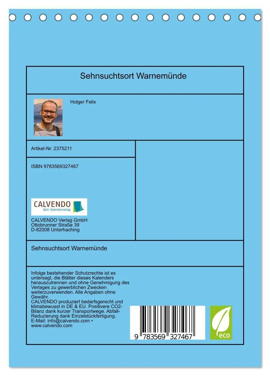 Bild: 9783569327467 | Sehnsuchtsort Warnemünde (Tischkalender 2027 DIN A5 hoch), CALVENDO...