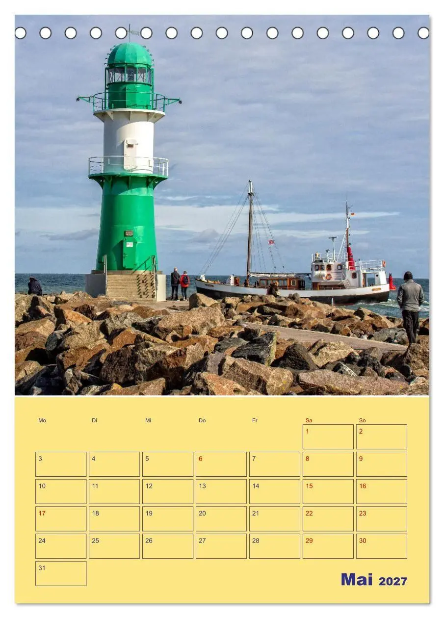 Bild: 9783569327467 | Sehnsuchtsort Warnemünde (Tischkalender 2027 DIN A5 hoch), CALVENDO...