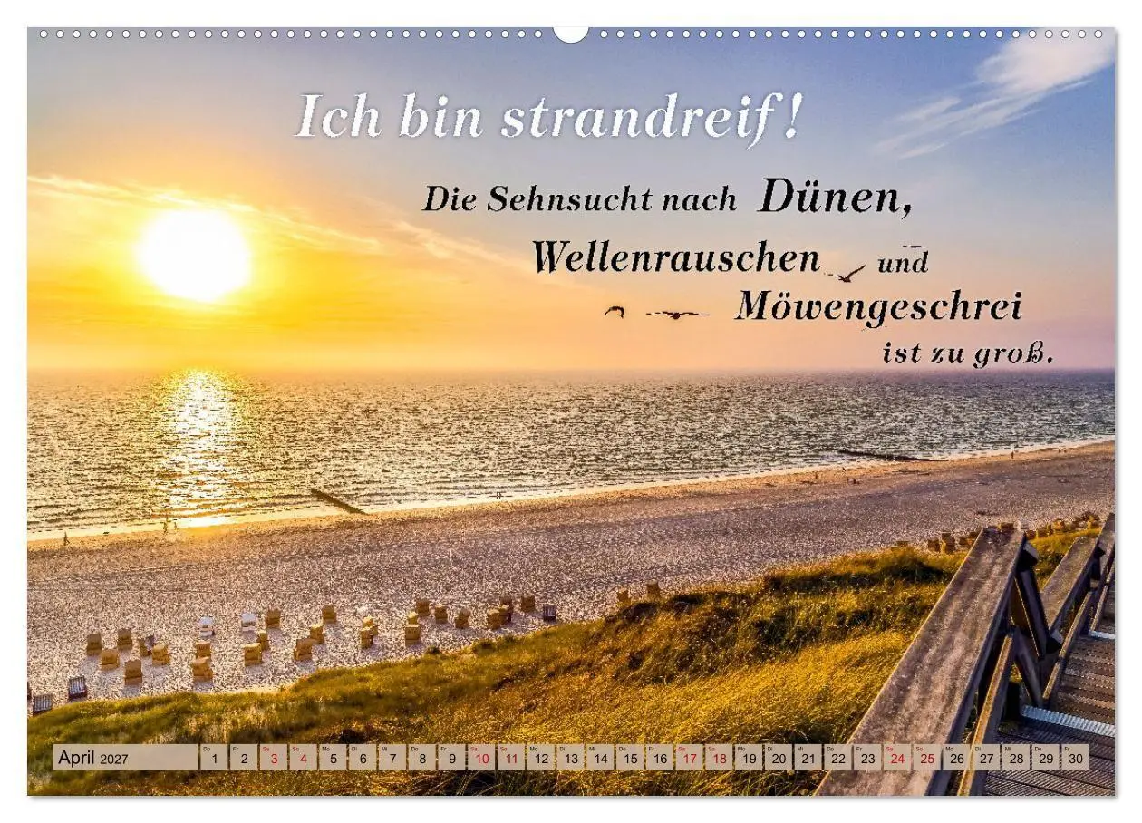 Bild: 9783569497467 | Sehnsucht zum Meer (Wandkalender 2027 DIN A2 quer), CALVENDO...