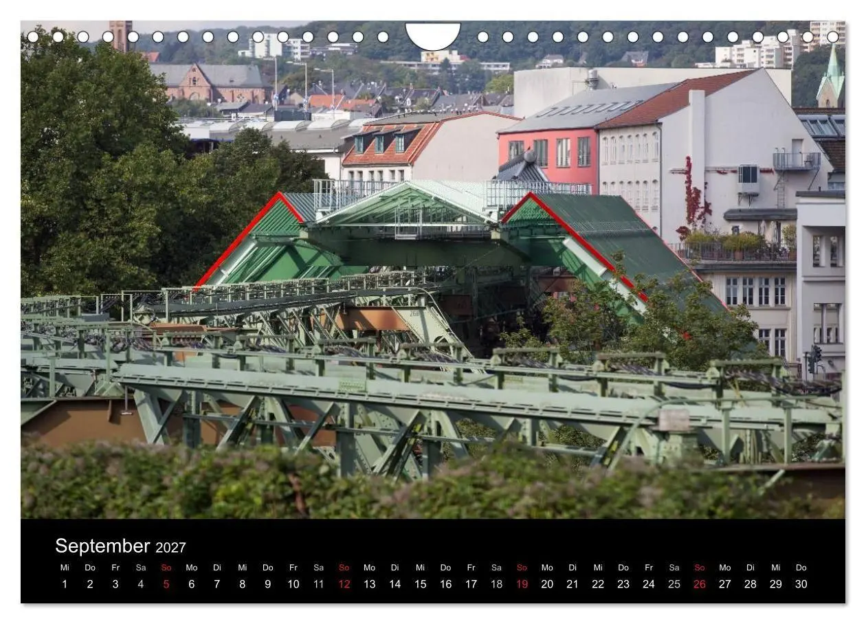 Bild: 9783569947467 | Die Wuppertaler Schwebebahn (Wandkalender 2027 DIN A4 quer),...