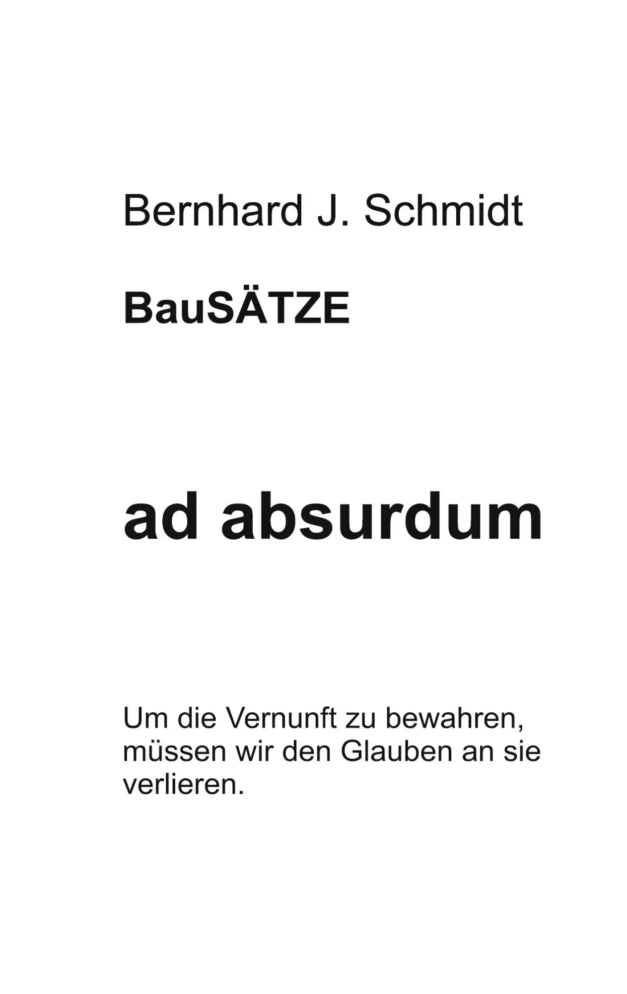 ad absurdum (BauSÄTZE)