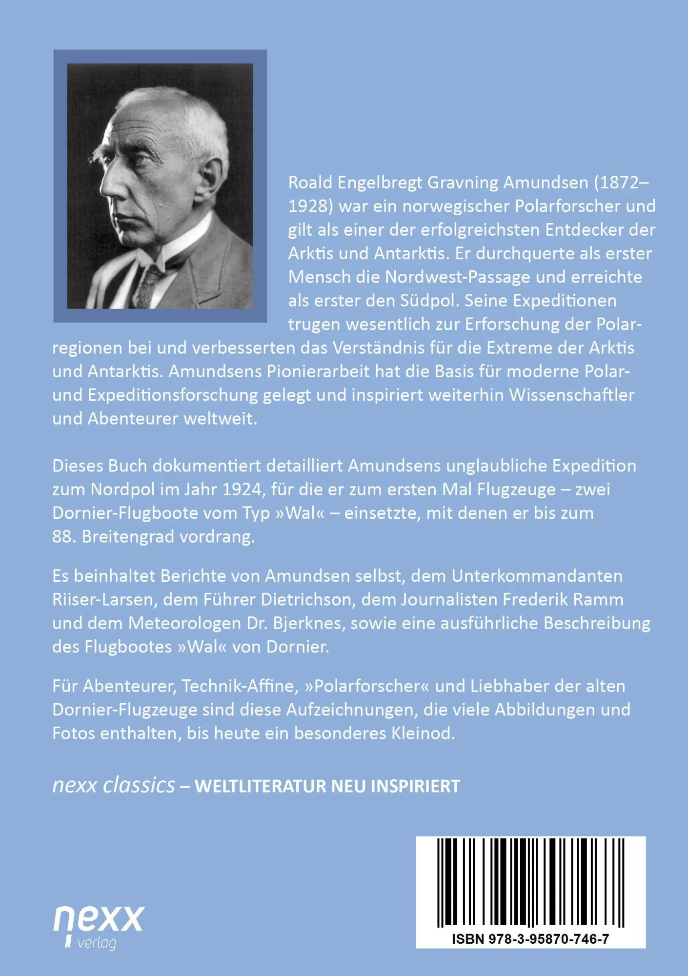 Rückseite: 9783958707467 | Die Jagd nach dem Nordpol | Roald Amundsen | Taschenbuch | 308 S.