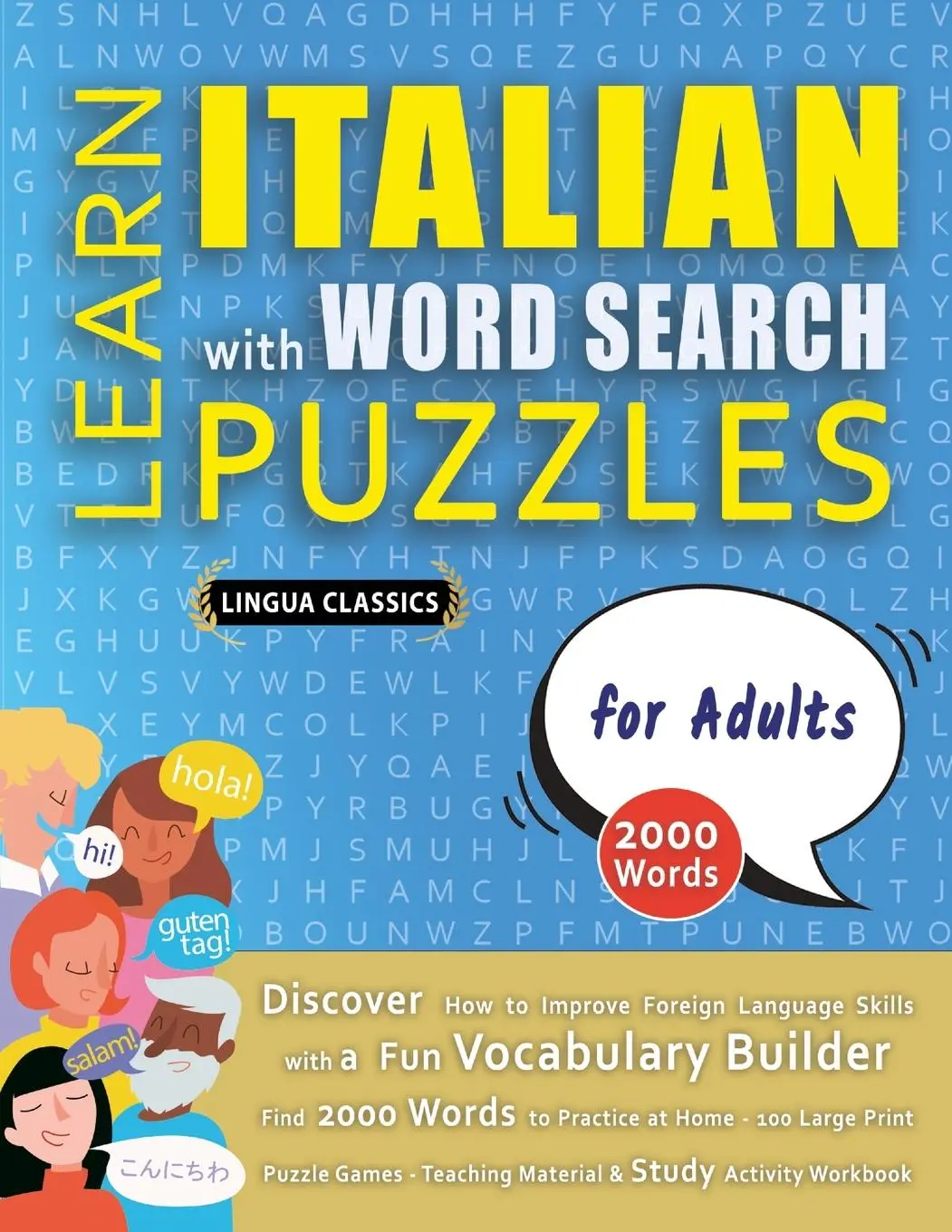Cover: 9798349037467 | LEARN ITALIAN WITH WORD SEARCH PUZZLES FOR ADULTS - Discover How to...