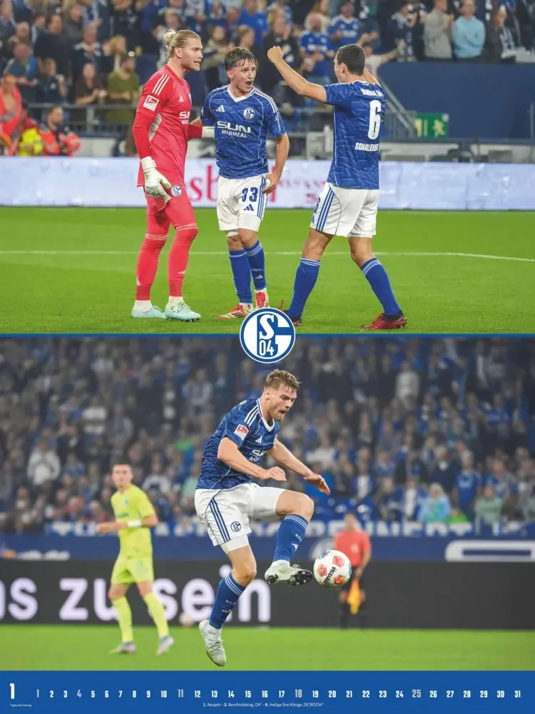 Bild: 4069095007567 | FC Schalke 04 2026 - Poster-Kalender-XL - Fußball-Kalender -...