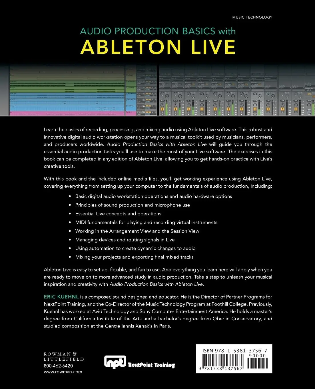 Rückseite: 9781538137567 | Audio Production Basics with Ableton Live | Eric Kuehnl | Taschenbuch