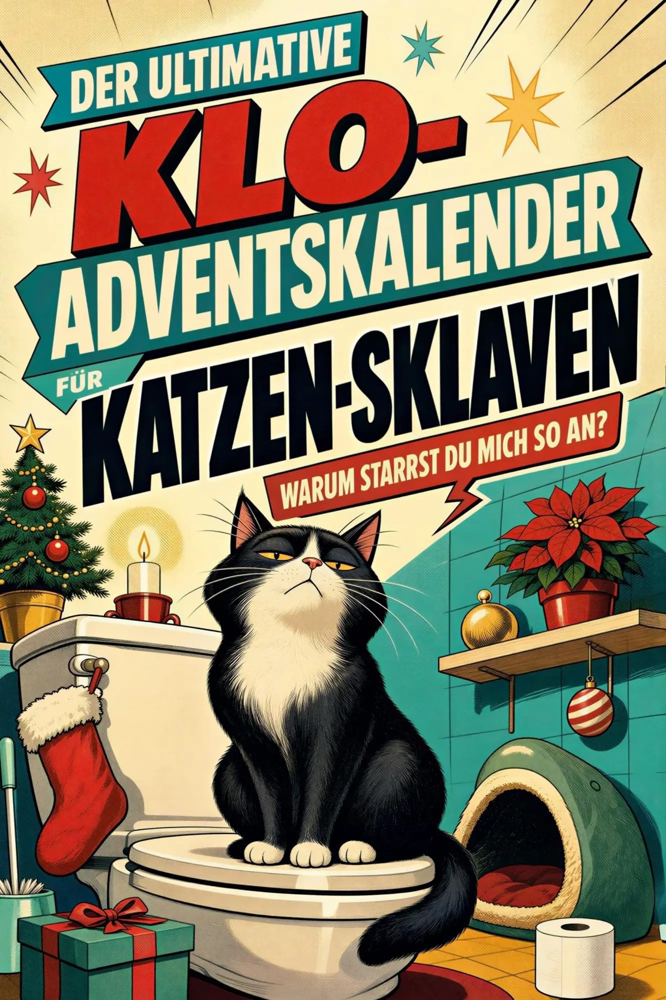 Cover: 9783696107567 | Der ultimative Klo-Adventskalender für Katzen-Sklaven | Louis Wolf