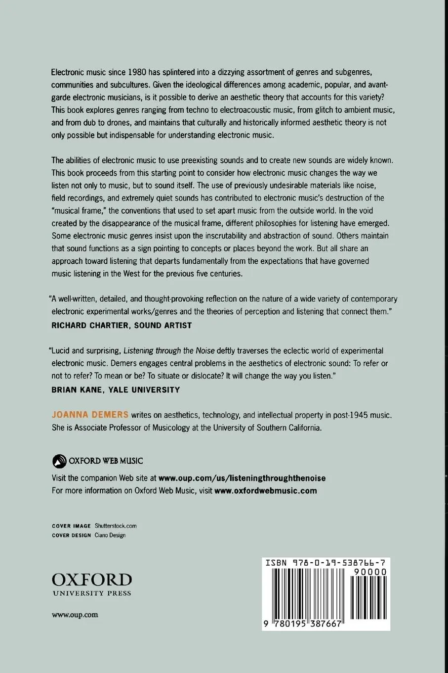 Rückseite: 9780195387667 | Listening Through the Noise | Joanna Demers | Taschenbuch | Englisch