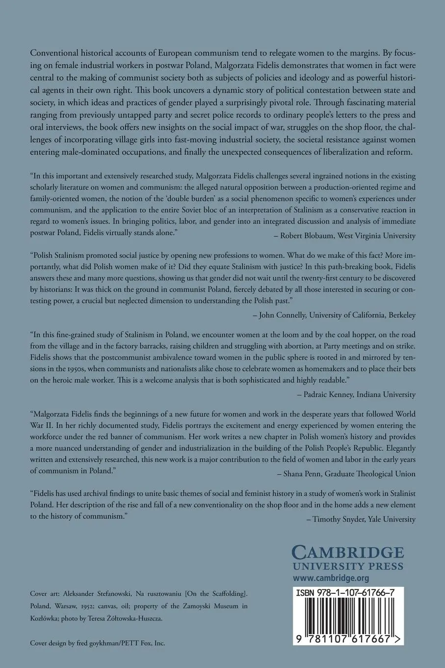Rückseite: 9781107617667 | Women, Communism, and Industrialization in Postwar Poland | Fidelis