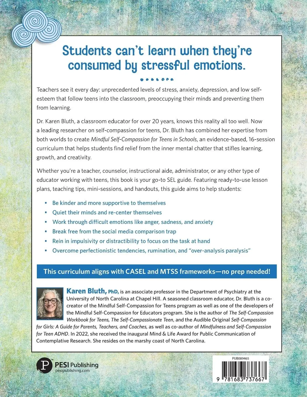 Rückseite: 9781683737667 | Mindful Self-Compassion for Teens in Schools | Karen Bluth | Buch
