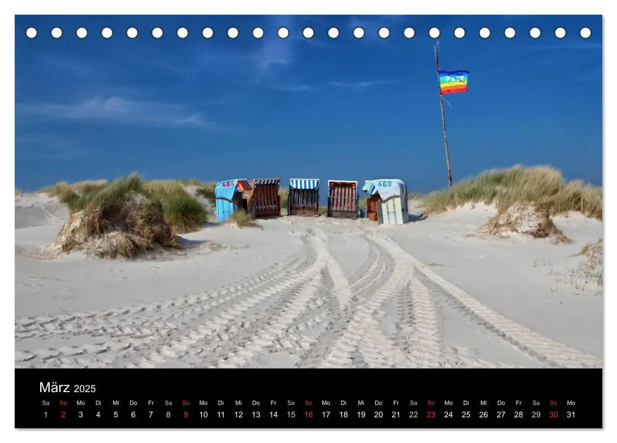 Bild: 9783435587667 | Amrum, Perle der Nordsee (Tischkalender 2025 DIN A5 quer), CALVENDO...