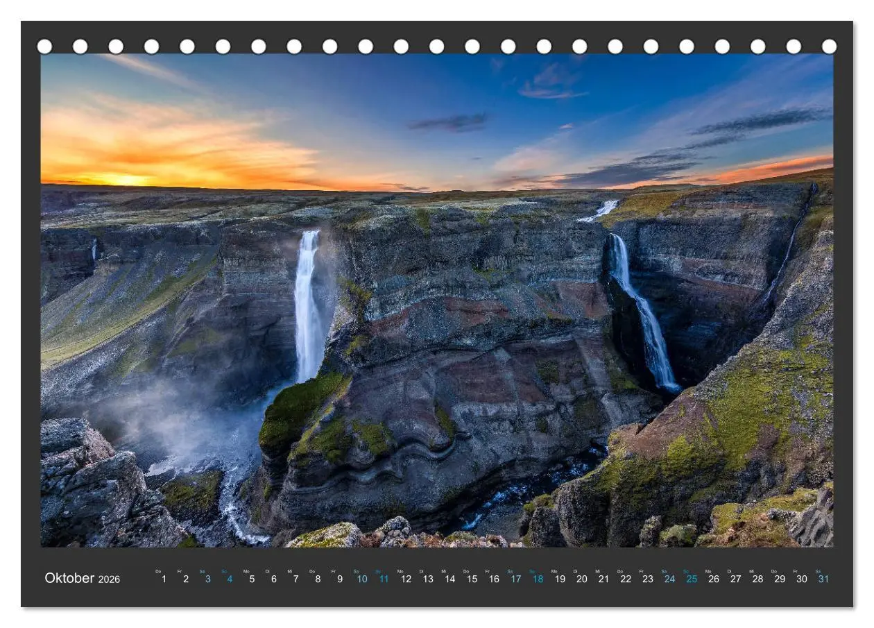 Bild: 9783457677667 | Island - Die schönsten Wasserfälle (Tischkalender 2026 DIN A5...