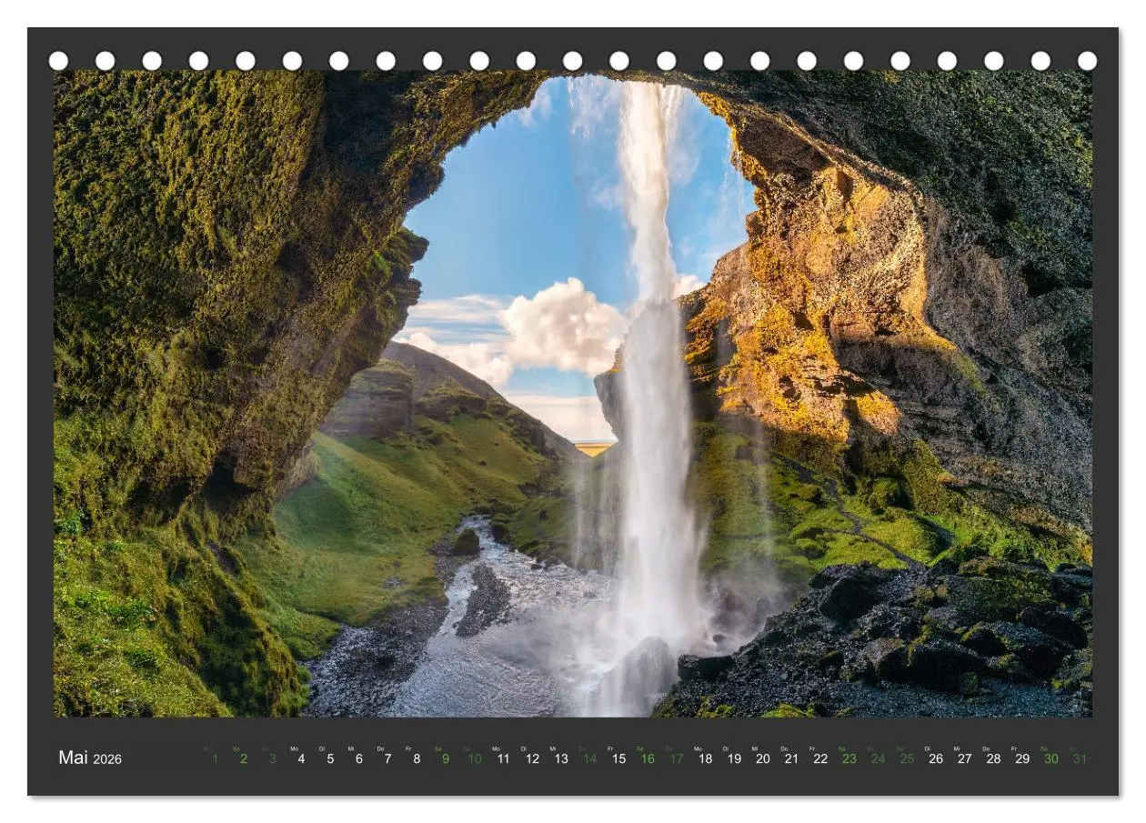 Bild: 9783457677667 | Island - Die schönsten Wasserfälle (Tischkalender 2026 DIN A5...