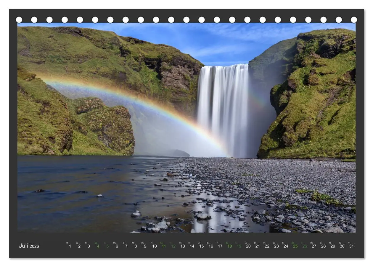 Bild: 9783457677667 | Island - Die schönsten Wasserfälle (Tischkalender 2026 DIN A5...