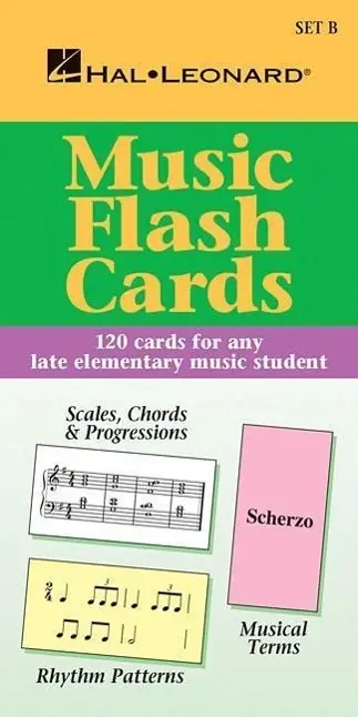Cover: 9780793577767 | Music Flash Cards - Set B | Hal Leonard Student Piano Library | Green