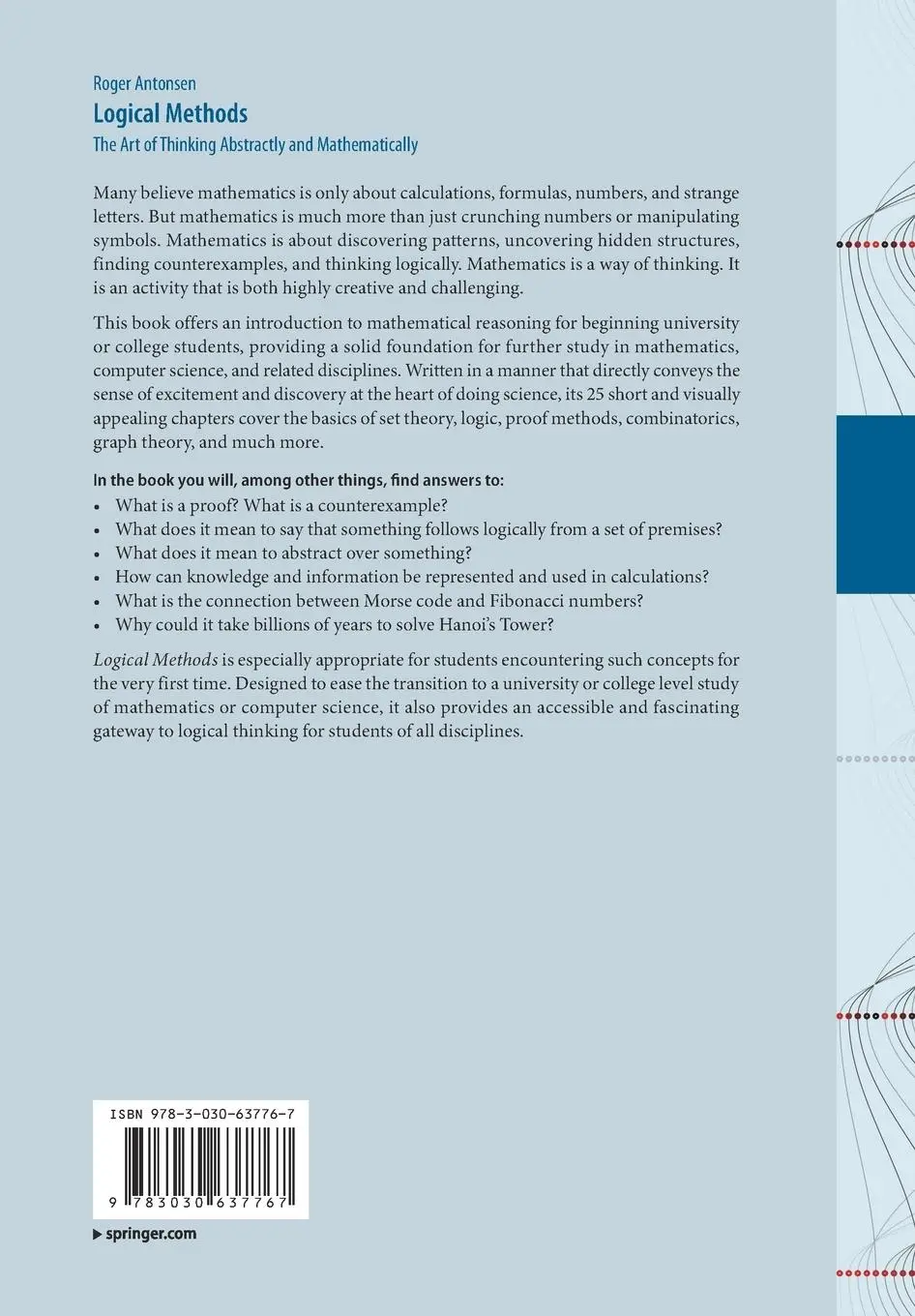 Rückseite: 9783030637767 | Logical Methods | The Art of Thinking Abstractly and Mathematically