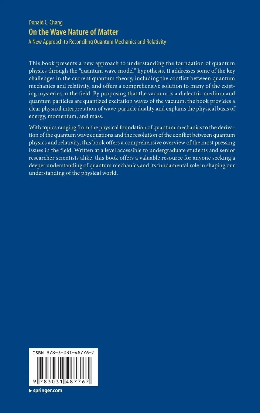 Rückseite: 9783031487767 | On the Wave Nature of Matter | Donald C. Chang | Buch | xxi | Englisch