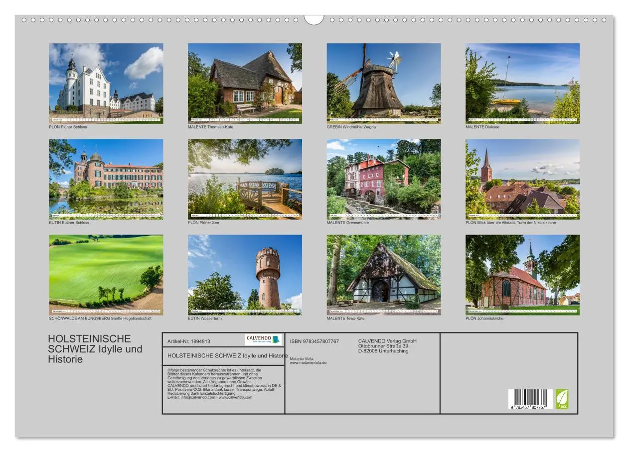 Bild: 9783457807767 | HOLSTEINISCHE SCHWEIZ Idylle und Historie (Wandkalender 2026 DIN A2...