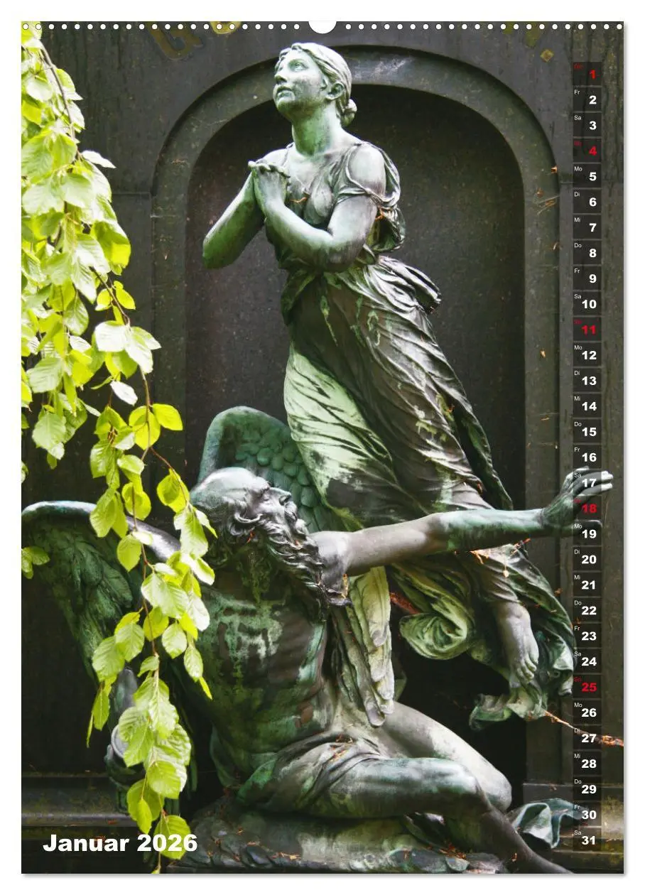 Bild: 9783516377767 | Friedhofsengel in Berlin (hochwertiger Premium Wandkalender 2026...