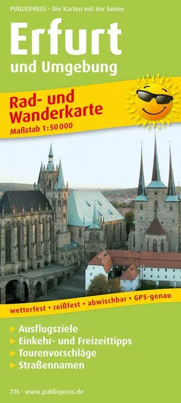 Cover: 9783899207767 | Rad- und Wanderkarte Erfurt und Umgebung 1:50 000 | (Land-)Karte