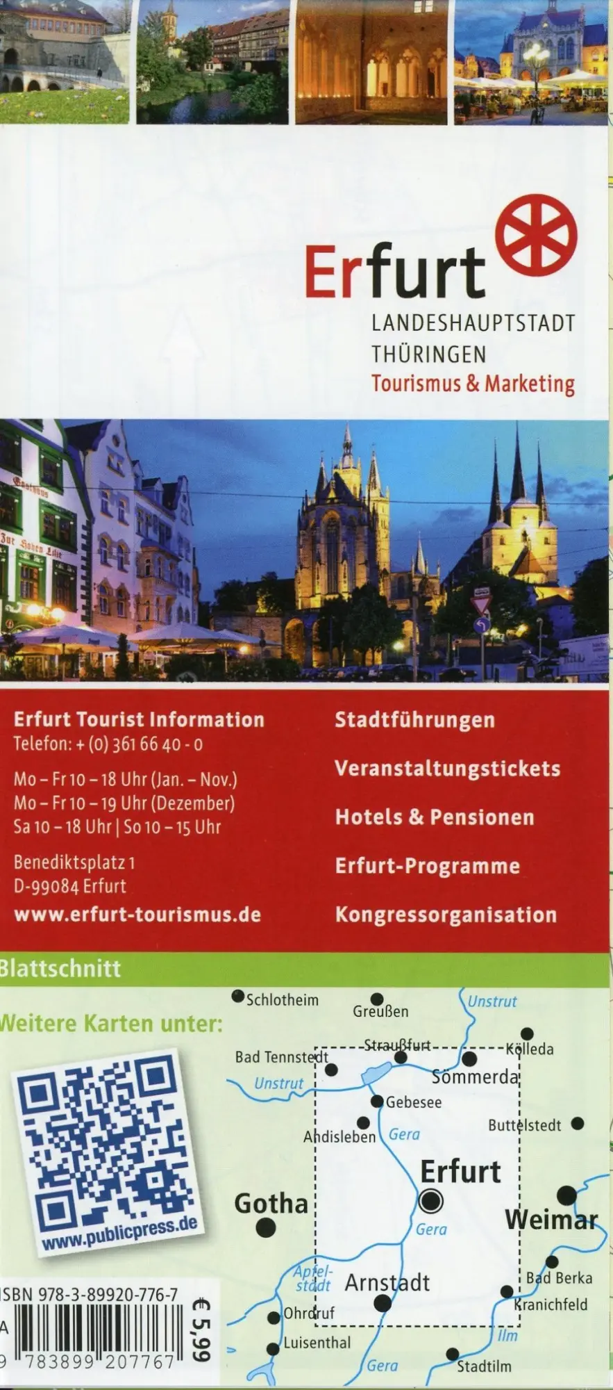 Bild: 9783899207767 | Rad- und Wanderkarte Erfurt und Umgebung 1:50 000 | (Land-)Karte
