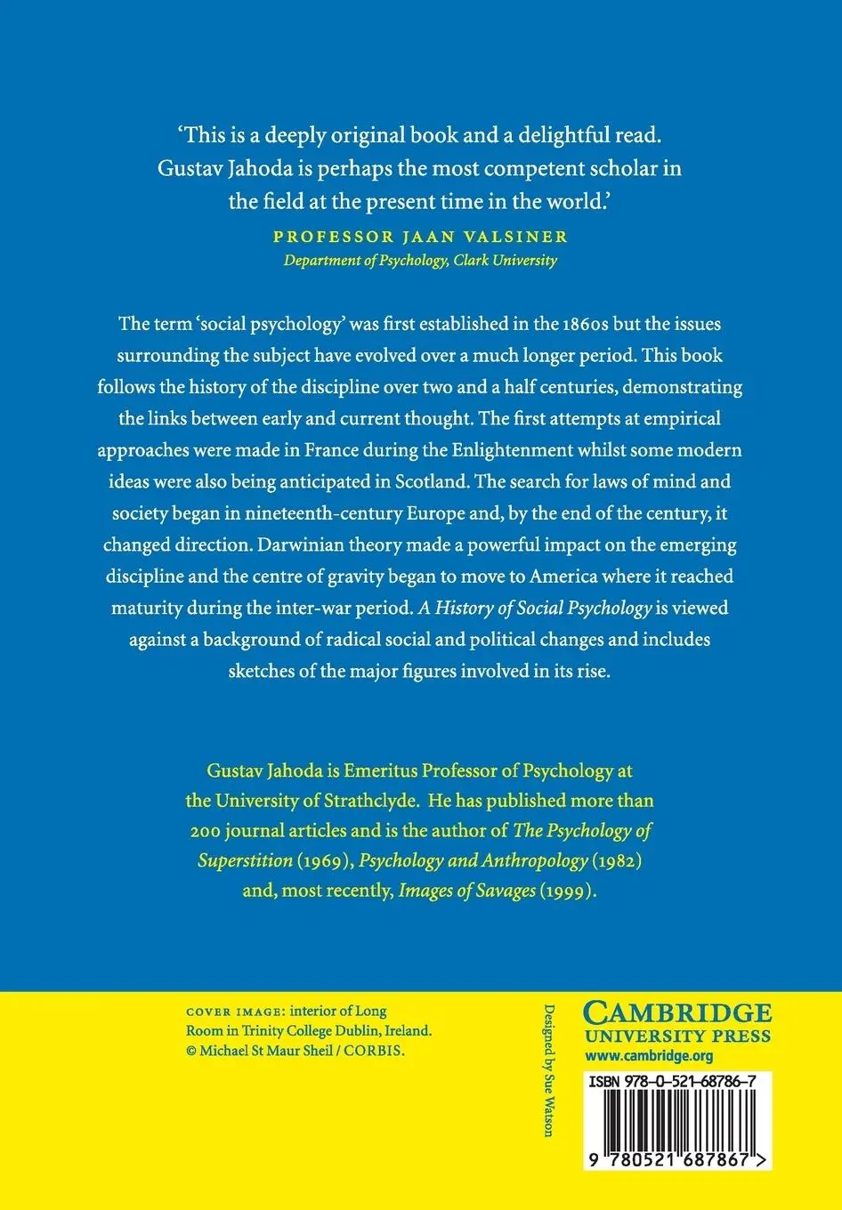 Rückseite: 9780521687867 | A History of Social Psychology | Gustav Jahoda | Taschenbuch | 2016