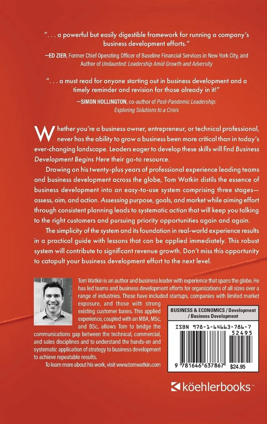 Rückseite: 9781646637867 | Business Development Begins Here | Tom Watkin | Buch | Gebunden | 2022