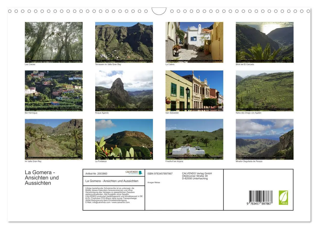 Bild: 9783457897867 | La Gomera - Ansichten und Aussichten (Wandkalender 2026 DIN A3...