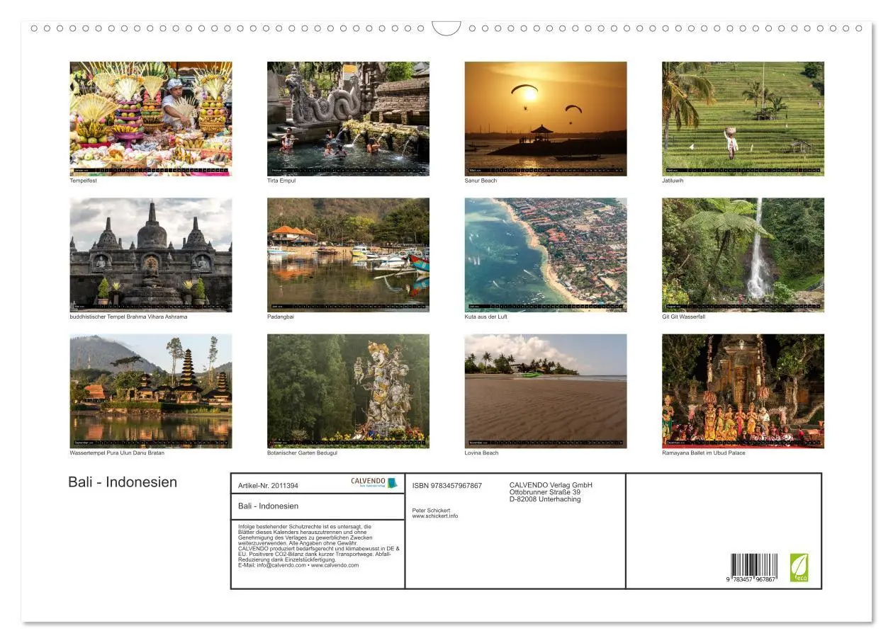 Bild: 9783457967867 | Bali - Indonesien (Wandkalender 2026 DIN A2 quer), CALVENDO...