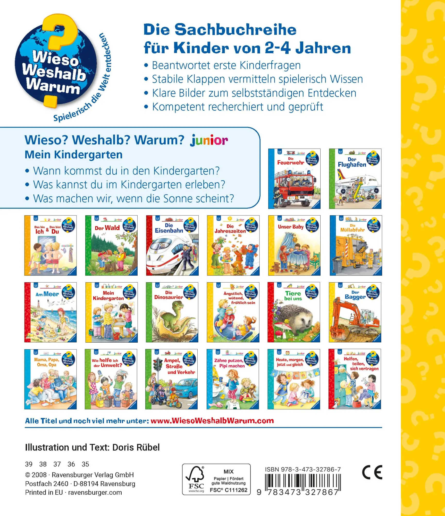 Rückseite: 9783473327867 | Wieso? Weshalb? Warum? junior, Band 24: Mein Kindergarten | Rübel