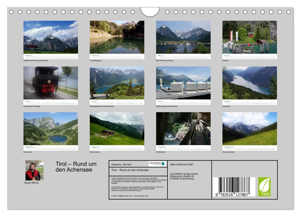 Bild: 9783516127867 | Tirol - Rund um den Achensee (Wandkalender 2026 DIN A4 quer),...