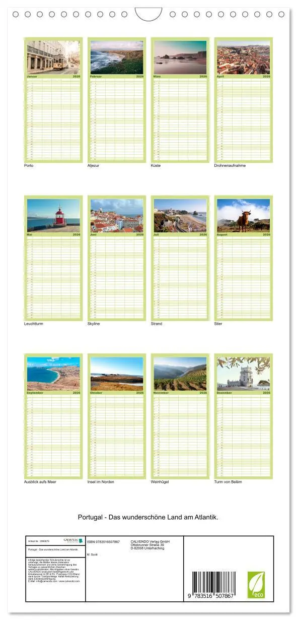 Bild: 9783516507867 | Familienplaner 2026 - Portugal - Das wunderschöne Land am Atlantik....